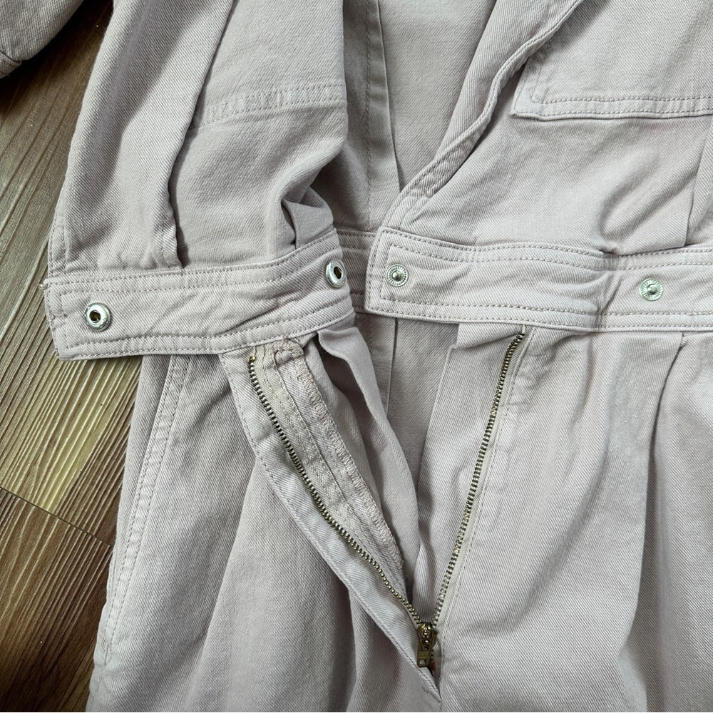 7 FOR ALL MANKIND Seamed Romper in Soft Lavender Pink Purple Sz. Small - Picture 9 of 15
